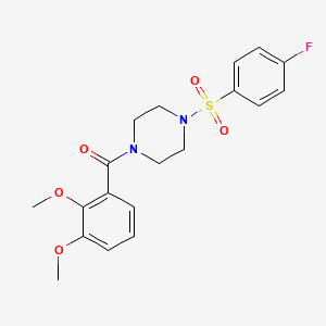 1-(2,3-DIMETHOXYBENZOYL)-4-(4-FLUOROBENZENESULFONYL)PIPERAZINE