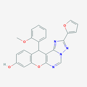 2-(2-furyl)-12-(2-methoxyphenyl)-12H-chromeno[3,2-e][1,2,4]triazolo[1,5-c]pyrimidin-9-ol