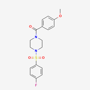 1-(4-FLUOROBENZENESULFONYL)-4-(4-METHOXYBENZOYL)PIPERAZINE