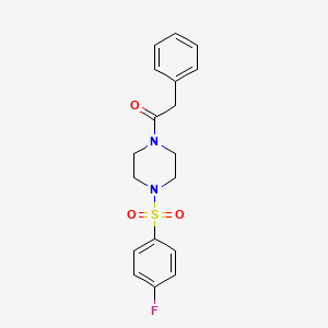 1-[4-(4-FLUOROBENZENESULFONYL)PIPERAZIN-1-YL]-2-PHENYLETHAN-1-ONE