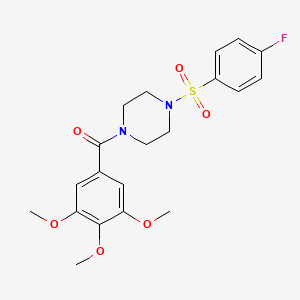 1-(4-FLUOROBENZENESULFONYL)-4-(3,4,5-TRIMETHOXYBENZOYL)PIPERAZINE