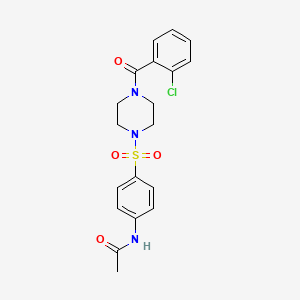 N~1~-(4-{[4-(2-CHLOROBENZOYL)PIPERAZINO]SULFONYL}PHENYL)ACETAMIDE