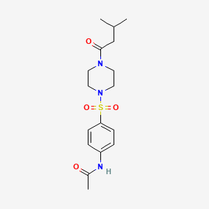 N-(4-{[4-(3-methylbutanoyl)piperazin-1-yl]sulfonyl}phenyl)acetamide