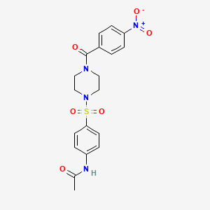 N-[4-[4-(4-nitrobenzoyl)piperazin-1-yl]sulfonylphenyl]acetamide