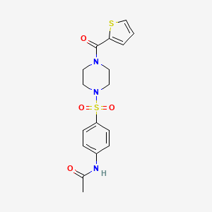 molecular formula C17H19N3O4S2 B3579642 N-(4-{[4-(THIOPHENE-2-CARBONYL)PIPERAZIN-1-YL]SULFONYL}PHENYL)ACETAMIDE 