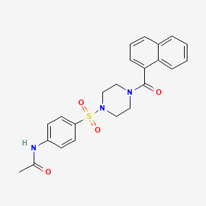 molecular formula C23H23N3O4S B3579651 N~1~-(4-{[4-(1-NAPHTHYLCARBONYL)PIPERAZINO]SULFONYL}PHENYL)ACETAMIDE 