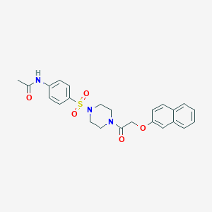 molecular formula C24H25N3O5S B3579664 N~1~-[4-({4-[2-(2-NAPHTHYLOXY)ACETYL]PIPERAZINO}SULFONYL)PHENYL]ACETAMIDE 