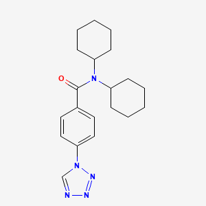 molecular formula C20H27N5O B3579670 N,N-dicyclohexyl-4-(tetrazol-1-yl)benzamide 