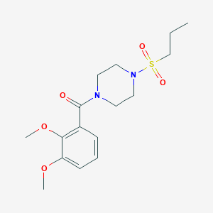 molecular formula C16H24N2O5S B3579685 (2,3-DIMETHOXYPHENYL)[4-(PROPYLSULFONYL)PIPERAZINO]METHANONE 