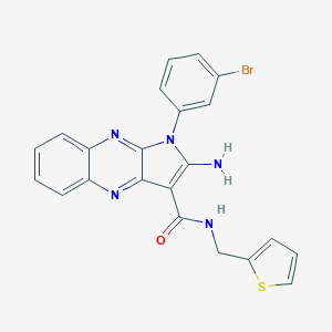 2-amino-1-(3-bromophenyl)-N-(2-thienylmethyl)-1H-pyrrolo[2,3-b]quinoxaline-3-carboxamide