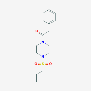 2-PHENYL-1-[4-(PROPYLSULFONYL)PIPERAZINO]-1-ETHANONE