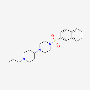 molecular formula C22H31N3O2S B3579720 1-(2-NAPHTHYLSULFONYL)-4-(1-PROPYL-4-PIPERIDYL)PIPERAZINE 