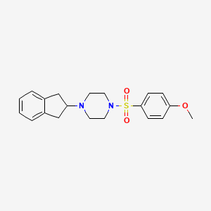 molecular formula C20H24N2O3S B3579730 1-(2,3-dihydro-1H-inden-2-yl)-4-[(4-methoxyphenyl)sulfonyl]piperazine 