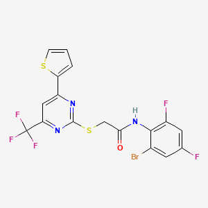 N-(2-bromo-4,6-difluorophenyl)-2-{[4-(2-thienyl)-6-(trifluoromethyl)-2-pyrimidinyl]thio}acetamide