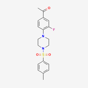 1-{3-FLUORO-4-[4-(4-METHYLBENZENESULFONYL)PIPERAZIN-1-YL]PHENYL}ETHAN-1-ONE