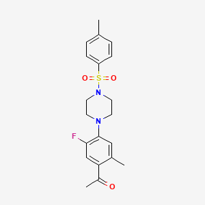 1-{5-FLUORO-2-METHYL-4-[4-(4-METHYLBENZENESULFONYL)PIPERAZIN-1-YL]PHENYL}ETHAN-1-ONE