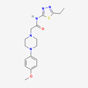 molecular formula C17H23N5O2S B3579840 N-(5-ethyl-1,3,4-thiadiazol-2-yl)-2-[4-(4-methoxyphenyl)piperazin-1-yl]acetamide 