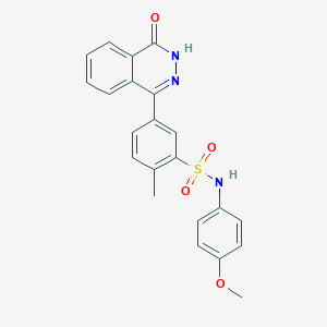 molecular formula C22H19N3O4S B3579862 N-(4-METHOXYPHENYL)-2-METHYL-5-(4-OXO-3,4-DIHYDROPHTHALAZIN-1-YL)BENZENE-1-SULFONAMIDE 