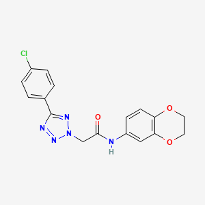 2-[5-(4-chlorophenyl)-2H-tetrazol-2-yl]-N-(2,3-dihydro-1,4-benzodioxin-6-yl)acetamide