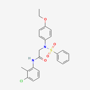 N-(3-CHLORO-2-METHYLPHENYL)-2-[4-ETHOXY(PHENYLSULFONYL)ANILINO]ACETAMIDE