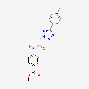 Methyl 4-[[2-[5-(4-methylphenyl)tetrazol-2-yl]acetyl]amino]benzoate