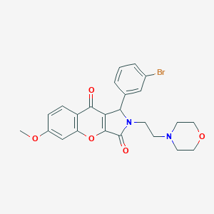 molecular formula C24H23BrN2O5 B357995 1-(3-Bromophenyl)-6-methoxy-2-[2-(4-morpholinyl)ethyl]-1,2-dihydrochromeno[2,3-c]pyrrole-3,9-dione CAS No. 879582-02-2