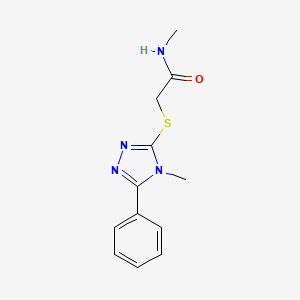 N-methyl-2-[(4-methyl-5-phenyl-4H-1,2,4-triazol-3-yl)thio]acetamide