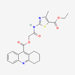 ETHYL 4-METHYL-2-({2-[(1,2,3,4-TETRAHYDRO-9-ACRIDINYLCARBONYL)OXY]ACETYL}AMINO)-1,3-THIAZOLE-5-CARBOXYLATE