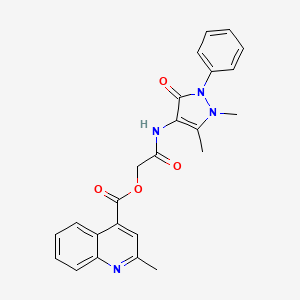 2-[(1,5-dimethyl-3-oxo-2-phenyl-2,3-dihydro-1H-pyrazol-4-yl)amino]-2-oxoethyl 2-methyl-4-quinolinecarboxylate