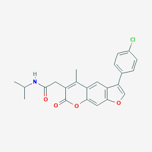 2-[3-(4-chlorophenyl)-5-methyl-7-oxo-7H-furo[3,2-g]chromen-6-yl]-N-isopropylacetamide