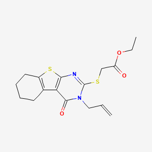 ethyl [(3-allyl-4-oxo-3,4,5,6,7,8-hexahydro[1]benzothieno[2,3-d]pyrimidin-2-yl)thio]acetate