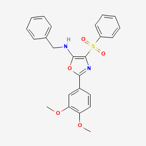 4-(benzenesulfonyl)-N-benzyl-2-(3,4-dimethoxyphenyl)-1,3-oxazol-5-amine