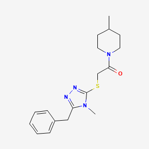 1-{[(5-benzyl-4-methyl-4H-1,2,4-triazol-3-yl)thio]acetyl}-4-methylpiperidine