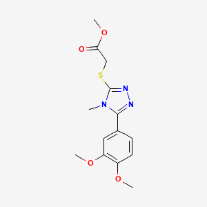 METHYL 2-{[5-(3,4-DIMETHOXYPHENYL)-4-METHYL-4H-1,2,4-TRIAZOL-3-YL]SULFANYL}ACETATE