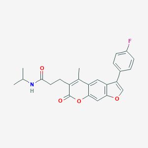 3-[3-(4-fluorophenyl)-5-methyl-7-oxo-7H-furo[3,2-g]chromen-6-yl]-N-isopropylpropanamide