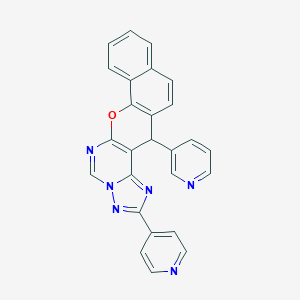 molecular formula C26H16N6O B358006 14-(3-pyridinyl)-2-(4-pyridinyl)-14H-benzo[7,8]chromeno[3,2-e][1,2,4]triazolo[1,5-c]pyrimidine CAS No. 902325-49-9
