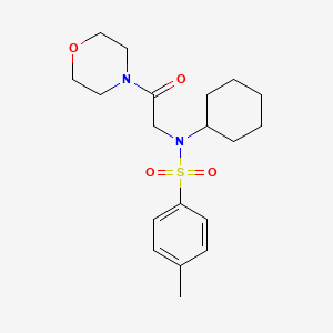 N-cyclohexyl-4-methyl-N-[2-(morpholin-4-yl)-2-oxoethyl]benzenesulfonamide