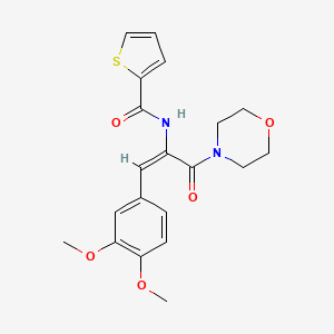 molecular formula C20H22N2O5S B3580074 N-[2-(3,4-dimethoxyphenyl)-1-(4-morpholinylcarbonyl)vinyl]-2-thiophenecarboxamide 