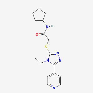 N-CYCLOPENTYL-2-{[4-ETHYL-5-(4-PYRIDINYL)-4H-1,2,4-TRIAZOL-3-YL]SULFANYL}ACETAMIDE