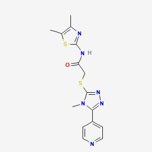 N-(4,5-dimethyl-1,3-thiazol-2-yl)-2-{[4-methyl-5-(4-pyridinyl)-4H-1,2,4-triazol-3-yl]thio}acetamide