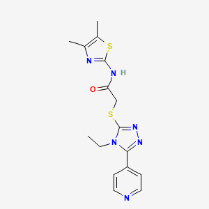 N-(4,5-dimethyl-1,3-thiazol-2-yl)-2-{[4-ethyl-5-(pyridin-4-yl)-4H-1,2,4-triazol-3-yl]sulfanyl}acetamide