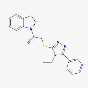 1-({[4-ethyl-5-(3-pyridinyl)-4H-1,2,4-triazol-3-yl]thio}acetyl)indoline