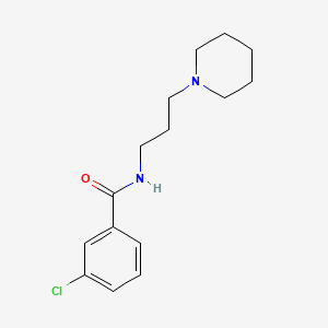 molecular formula C15H21ClN2O B3580093 3-chloro-N-[3-(1-piperidinyl)propyl]benzamide 