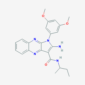 molecular formula C23H25N5O3 B358011 2-amino-N-(sec-butyl)-1-(3,5-dimethoxyphenyl)-1H-pyrrolo[2,3-b]quinoxaline-3-carboxamide CAS No. 587006-21-1