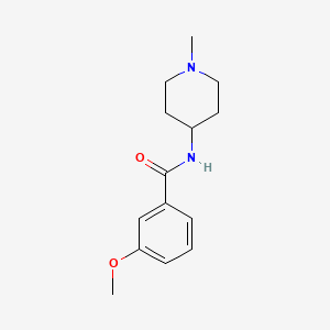 molecular formula C14H20N2O2 B3580122 3-methoxy-N-(1-methylpiperidin-4-yl)benzamide 