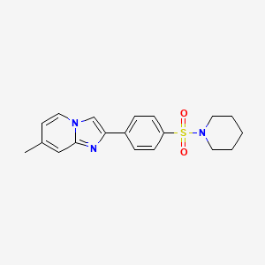 molecular formula C19H21N3O2S B3580129 7-Methyl-2-(4-piperidin-1-ylsulfonylphenyl)imidazo[1,2-a]pyridine 