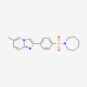 molecular formula C20H23N3O2S B3580168 2-[4-(1-azepanylsulfonyl)phenyl]-6-methylimidazo[1,2-a]pyridine 