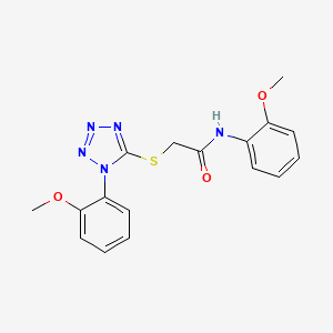 molecular formula C17H17N5O3S B3580175 N-(2-methoxyphenyl)-2-{[1-(2-methoxyphenyl)-1H-tetrazol-5-yl]thio}acetamide 