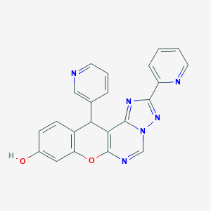 molecular formula C22H14N6O2 B358020 2-(2-pyridinyl)-12-(3-pyridinyl)-12H-chromeno[3,2-e][1,2,4]triazolo[1,5-c]pyrimidin-9-ol CAS No. 879479-02-4