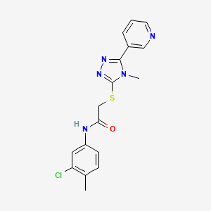 N-(3-chloro-4-methylphenyl)-2-{[4-methyl-5-(pyridin-3-yl)-4H-1,2,4-triazol-3-yl]sulfanyl}acetamide